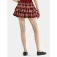 thumbnail image 3 of No Boundaries Woven Cotton Plaid Skort, Women's, 3 of 5