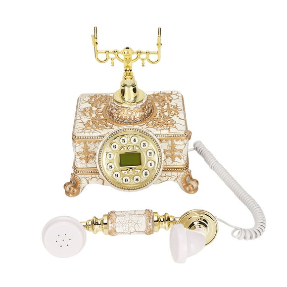Retro Landline, Push Button Hands Free Support Landline Phones Desktop For Home For Office