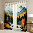 thumbnail image 2 of Manfei Rustic Lake House Curtains Pack of 2 (42x84 Each), Nature Theme Curtains Blackout, Natural Scenary Mountain Tree Bedroom Curtains, Luxurious Home Decor, 2 of 6