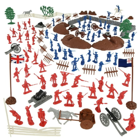 BMC Revolutionary War Battle of Bunker Hill - 115pc Plastic Army Soldier Playset