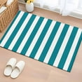 thumbnail image 2 of Teal Striped Large Area Rugs for Bedroom Living Room, Soft Non Slip Carpet Bedside Rug, Simple Art Vertical Stripe Farmhouse Rectangular Floor Cover Kitchen Accent Rug 2'x3' for Dining Room/Office, 2 of 9