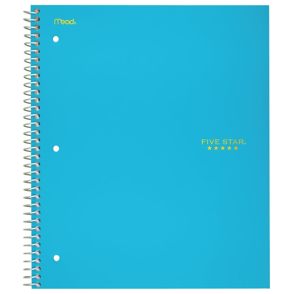 Five Star Trend Notebook, 5 Subject, Wide Ruled, Assorted (05491