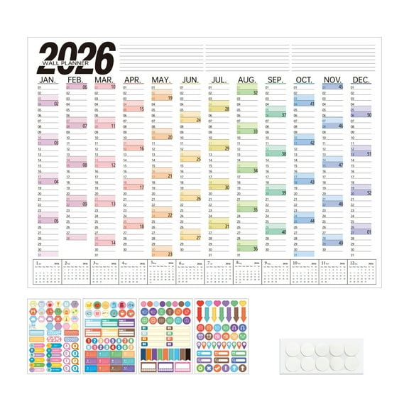 2026 Full Year to View Calendar Erasable Calendar Yearly Planner Dated