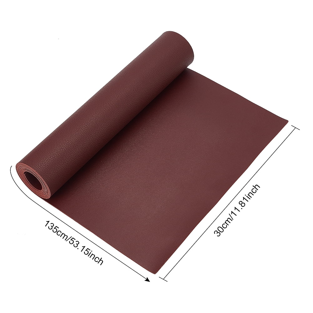 Imitation Leather Fabric for Garment Accessories Coconut Brown 135x30x0.12cm DIY