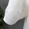thumbnail image 5 of MIXUE Shirts For Men Summer Knitted Solid Color Lapel Short Sleeve Loose Pullover Tops Tee Shirts Daily-Wear,White,XXL, 5 of 7