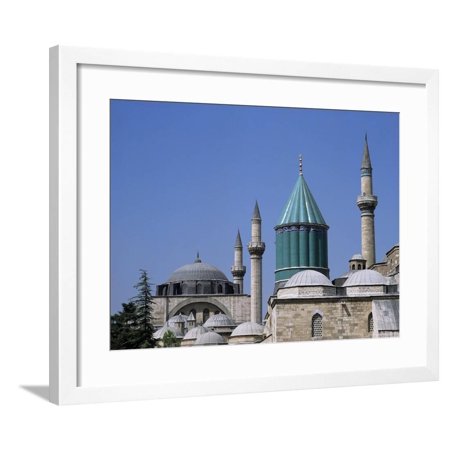 Mevlana Turbe (Mausoleum), and Selimiye Camii (Mosque of Selim), Dating from 16th Century, Anatolia Framed Print Wall Art By Michael Short