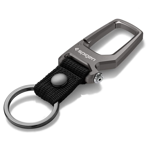 Llavero con mosquetón Spigen Life Gunmetal para hombre y mujer