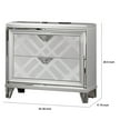 thumbnail image 5 of Beli 30 Inch Modern 2 Drawer Nightstand Carved Acrylic Feet Crisp White - Saltoro Sherpi, 5 of 5