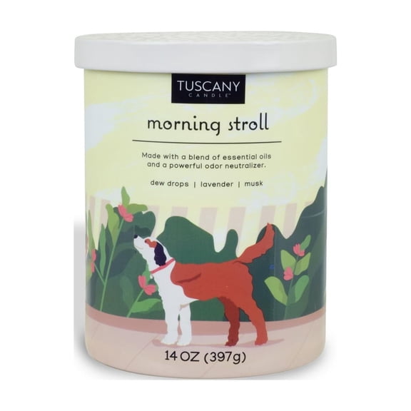 Tuscany Candle Morning Stroll: Lavender Scented Pet Odor Neutralizing Candle, 14 oz