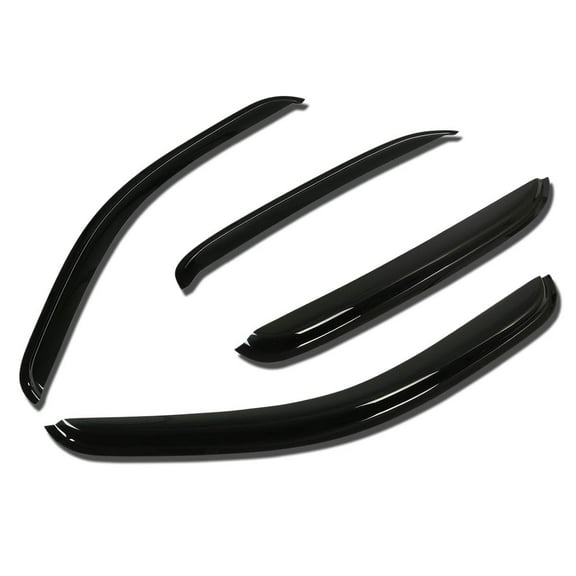 DNA Motoring For 07-13 Silverado Sierra Crew Cab Smoked Tint Side Window Visor Shade Rain Wind Deflector