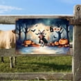 thumbnail image 2 of Happy Halloween Vampire Sphynx BOO with Pumpkins Fun and Spooky Horizontal Metal Aluminum Sign Cat Lover Kitten Owner Gifts Idea Wall Art Home Decor - 00018, 2 of 5