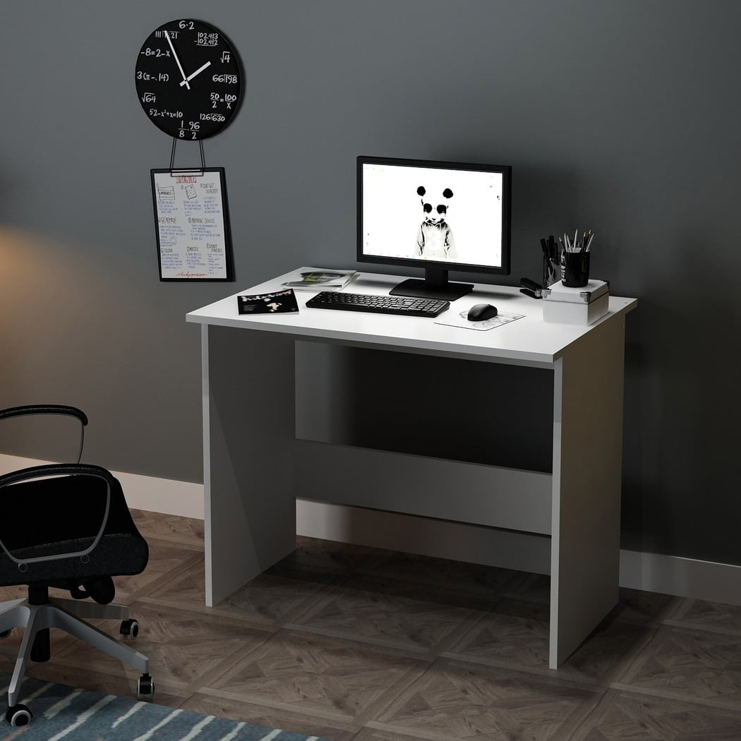 Small Desk for Small Spaces, Sturdy Small Office Desk, White Computer Desk - Walmart.com