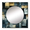 thumbnail image 2 of Designart "Rugged Concrete Illusion Art I" 0 Square Mirror For Wall Decor - Large Grey Square Mirror Printed Wall Decor - Modern Square Living Room Mirror, 2 of 5