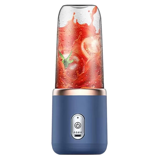 Licuadora exprimidora Methold 400ml 6 cuchillas USB recargable azul
