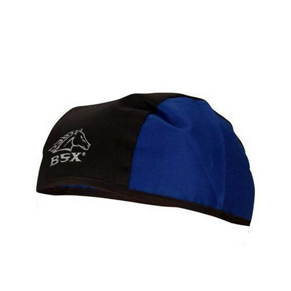 Black Stallion BSX BC5B-BLU Black/Blue Cotton Beanie