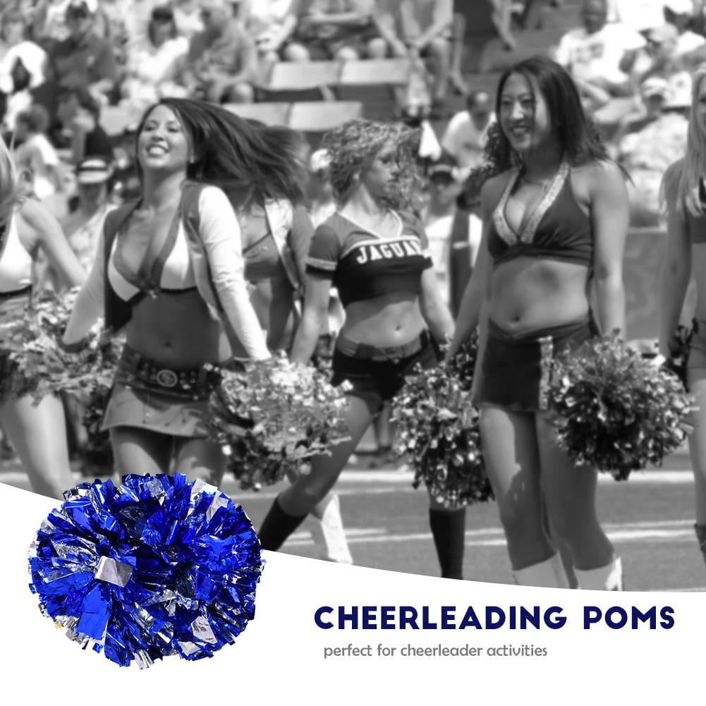 Pompom Girl Pompon,Cheerleader Pom Poms Cheer Leading ponpons Film Métallique Pom-Poms Squad Jubel Sports Dance Party Cheer Poms Accessoires pour Football Basket-Ball Match fête de Sport