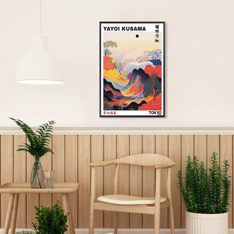 ADALE Vintage Yayoi Kusama Wave Poster Famous Famous Painting