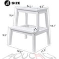 thumbnail image 3 of Houchics Step Stools for Adults,Wooden Step Stool with 400lb,Wood StepStool Heavy Duty Kitchen Step Stool, Stepping Stool Suitable for Bedroom,Kitchen,Bathroom(White), 3 of 5