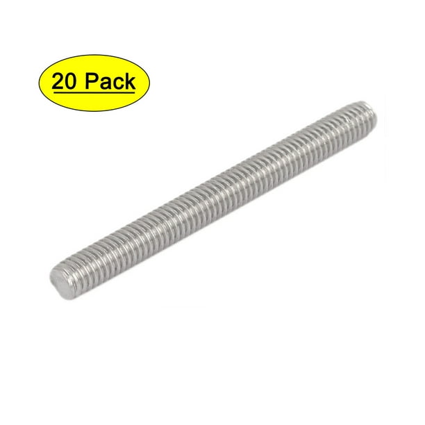 M6 x 60mm 304 Stainless Steel Male Threaded Rod Bar Studs Fasteners 20 Pcs  - Walmart.com