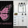 thumbnail image 3 of Uterine Cancer Awareness Theme Shower Curtain, Washable Fabric Bath Curtain Bathroom Curtain Accessories Curtain for Bath Decor, 3 of 5