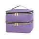 thumbnail image 3 of Bolsa de almacenamiento de esmalte de uñas con capacidad para 30 botellas de esmalte de uñas de gran capacidad, 2 capas para Púrpura, 3 of 8