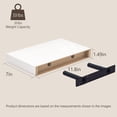 thumbnail image 3 of Mifurn White 11.8'' Small Floating Shelves for Wall, Set of 2 Wall Mounted Wood Shelves for Bedroom, Bathroom, Kitchen, 3 of 11