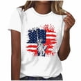 thumbnail image 2 of Lumosvexa Summer Plain Short Shirt Sleeved Womens Casual T-Shirt Top Relaxed Crew Neck T-Shirt White Size 4XL, 2 of 5