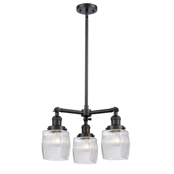 Innovations Lighting 207 Colton Colton 3 Light 18" Wide Chandelier - Black
