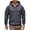 Dark Gray, variant on Men Utility Hooded Sweatshirt Quarter Zip Front Cargo Pocket Jacket Outdoor Casual Top Rugged Yet Soft Fabric L Size Grey
