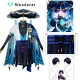 thumbnail image 2 of Disfraz de Anime de Wanderer, Cosplay de Genshin Impact, ropa Ainme, uniformes, trajes, Peluca de fiesta de navidad, 2 of 4