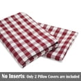 thumbnail image 4 of Fundas de almohada decorativas CARRIE HOME, tela escocesa burdeos, 46 x 46 cm, 2 unidades, 4 of 7