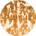 thumbnail image 1 of Ahgly Company Indoor Round Abstract Orange Modern Area Rugs, 7' Round, 1 of 4