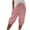 Pink, variant on Women's Jogger Shorts, High Waisted Knee Length Casual Summer Pants with Drawstring Waist and Cuffed Ankles, Comfortable Lounge Shorts for Home, Active, and Everyday Wear-Black
