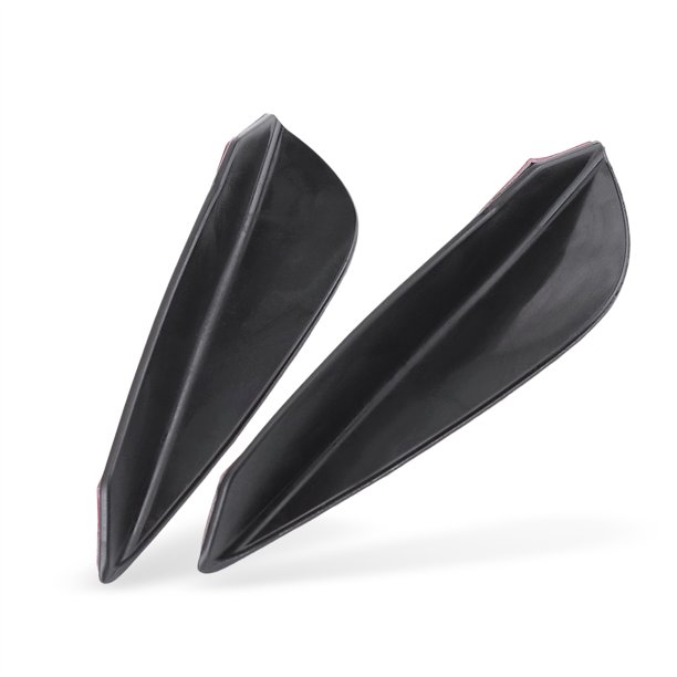 Riwesomey Paquete de 4 difusores universales de labios para parachoques de coche, alerones adhesivos, divisores de vehículos, protectores contra Automoción decorativa y accesorios Negro brillante