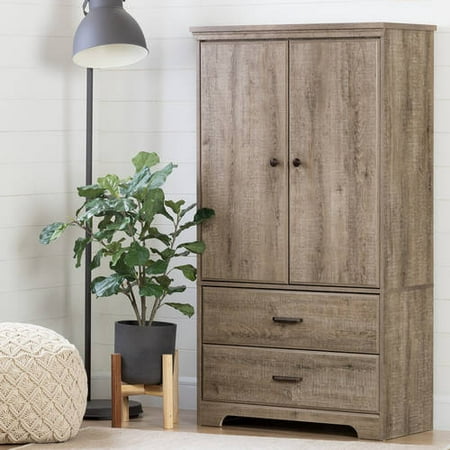 South Shore Versa 2-Door Armoire with Drawers, Multiple Finishes