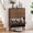 Walnut + MDF + Particle Board+3, variant on LIANGKA 31.5 Inch Walnut Farmhouse Buffet Cabinet Wooden Storage Sideboard with Ventilated Doors for Home Kitchen Entryway