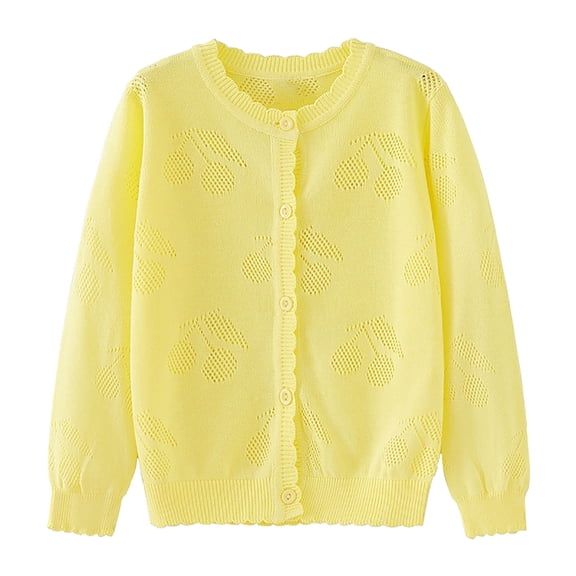 zbxnLI Kids Girls Cardigan Sweaters Lightweight Long Sleeve Knit Sweater Open Front Cardigans for Little Girls