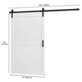 thumbnail image 5 of Uforic 48" x 84" Silding Barn Door,with Hardware Kit Rail,and Handle,Pulleys, White, 5 of 9