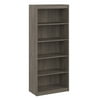 HomeStock Mediterranean Mastery 30W 5 Shelf Bookcase In Silver Maple