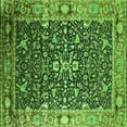 thumbnail image 1 of Ahgly Company Indoor Square Oriental Green Industrial Area Rugs, 4' Square, 1 of 4