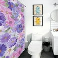 thumbnail image 4 of Floral Colorful Flower Shower Curtain Modern Home Bathroom Bathtub Decor Waterproof Fabric with 12PCS Hooks, 4 of 6