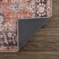 thumbnail image 5 of BoutiqueRugs Watchtower Boho Oriental Damask Patterned Rug -Traditional Floral Carpet for Living Room, Bedroom - Machine Washable - Pink, Peach, Red - 6'7" x 9' (6x9), 5 of 11