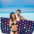 thumbnail image 4 of Kbndieu Microfiber Beach Towel Super Lightweight Colorful Bath Towels Sandproof Beach Blanket Multi-purpose Towels for Travel Swimming Pool 30x60 Inch Summer Savings Clearance, 4 of 4