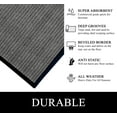 thumbnail image 3 of A1HC Indoor Outdoor Mat, Front and Back Entrance Welcome Mats, Front Door Patio Mats 47X71 Inches, Non-Slip Easy Clean Entrance Washable Large Size Doormat, Grey Stripe, 3 of 8