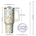 thumbnail image 2 of OBREWU Pioneer Flower Tumbler with Handle and Lid,Pioneer Flower 40oz Double Wall Vacuum Insulated Tumbler,Cups Gift for Women and Men, 2 of 7