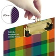 thumbnail image 3 of FMSHPON Rainbow Plaid Clipboard Hardboard Wood Nursing Clip Board and Pull for Standard A4 Letter 13x9 inches, 3 of 7