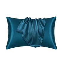 Hvmvliv Silk Pillowcase Satin Pillowcase Pillowcases Standard Size Set of 2 Luxury and Soft Satin Pillowcovers 2 Pack (20x30 Inches) Dark Blue