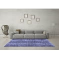 thumbnail image 3 of Ahgly Company Machine Washable Indoor Square Abstract Blue Modern Area Rugs, 8' Square, 3 of 4