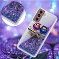 thumbnail image 4 of Glitter Case for Samsung S24 Plus, Galaxy S24 Plus Liquid Case Cute Pink Moving Liquid Floating Sparkle for Girls Women Clear Soft TPU Protective Cover for Samsung Galaxy S24+ Plus Couple Owls, 4 of 14