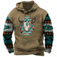 thumbnail image 3 of Sudadera con capucha con estampado de demonio Wendigo de América del Norte, sudadera con capucha de vaquero occidental, suéteres casuales de gran tamaño para uso diario, ropa de calle vintage, 3 of 5